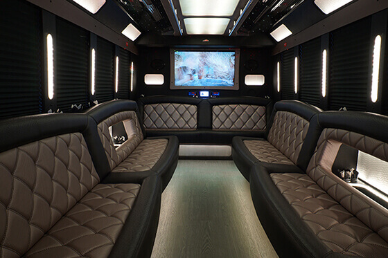 28 party bus with large tvs